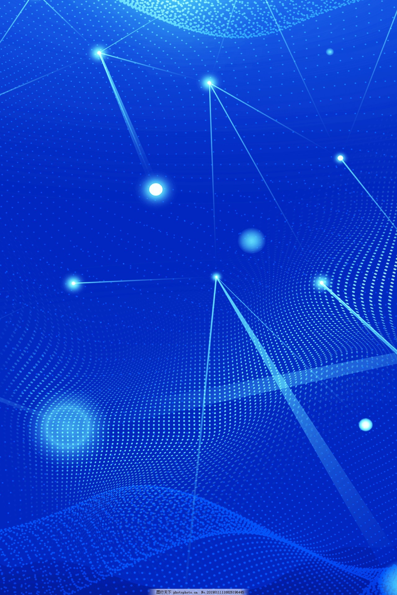 科技感閃爍流星藍色背景PSD分層廣告背景